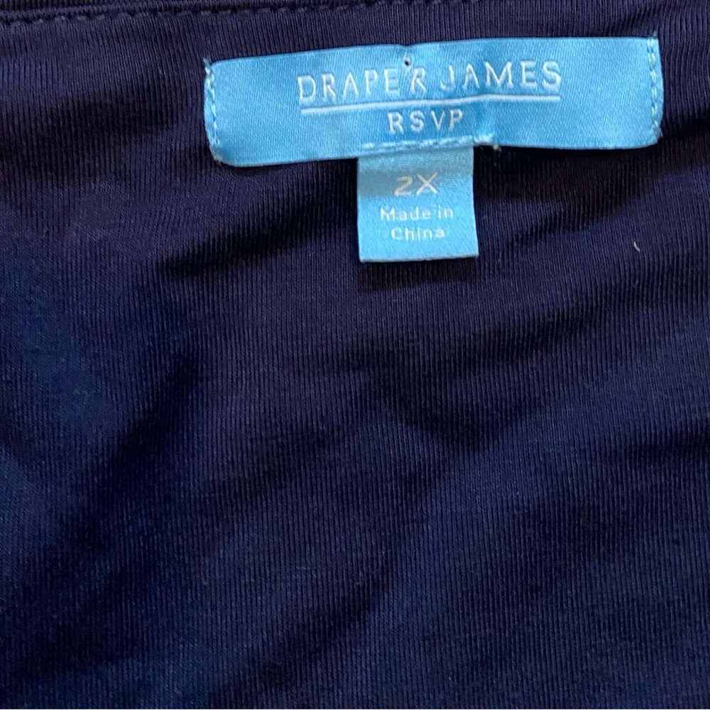 Draper James Navy Wrap Dress Size 2X - Picture 3 of 4